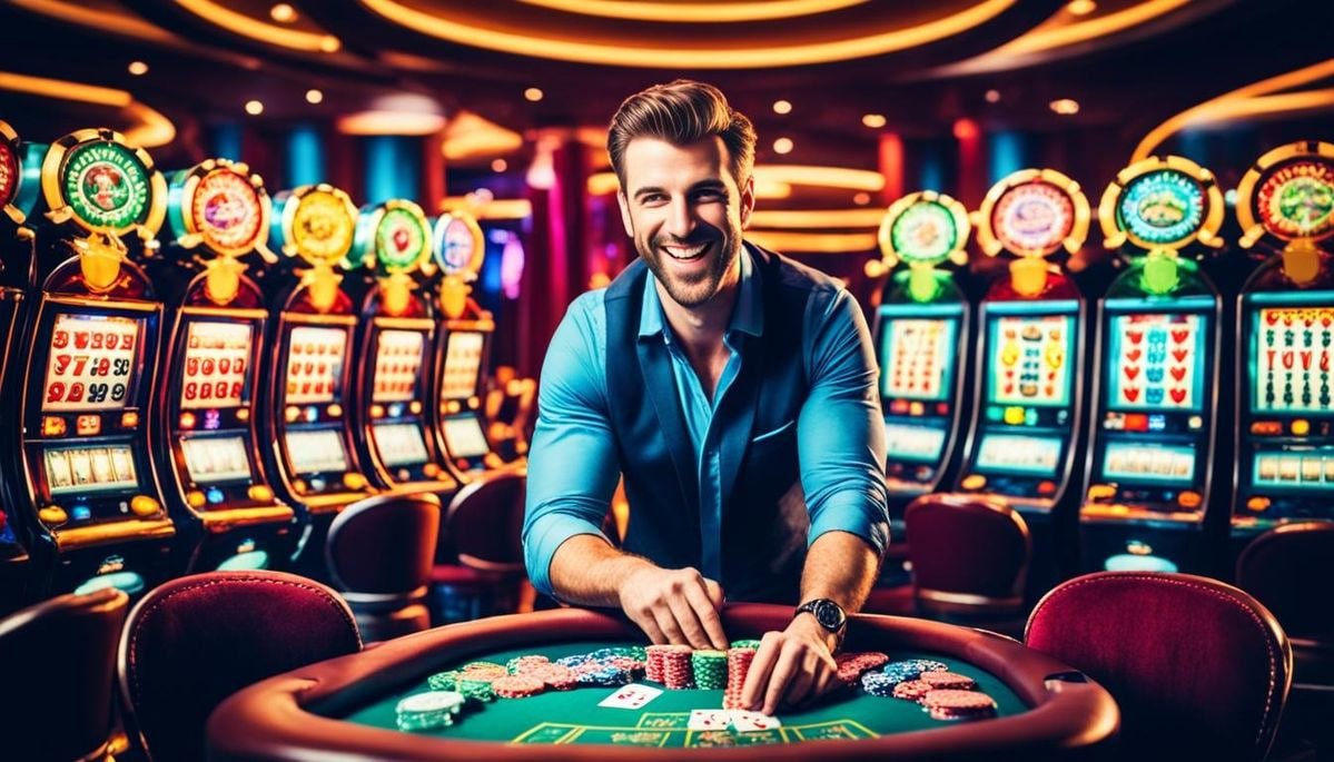 arenampo slot game interface showing reels and spin button